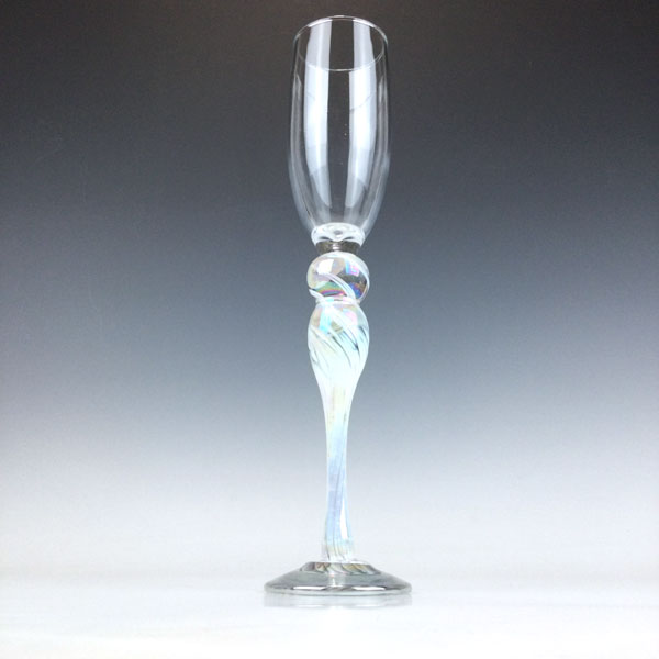 Champagne Goblet in Ivory by Rosetree Glass Studio - Image 2